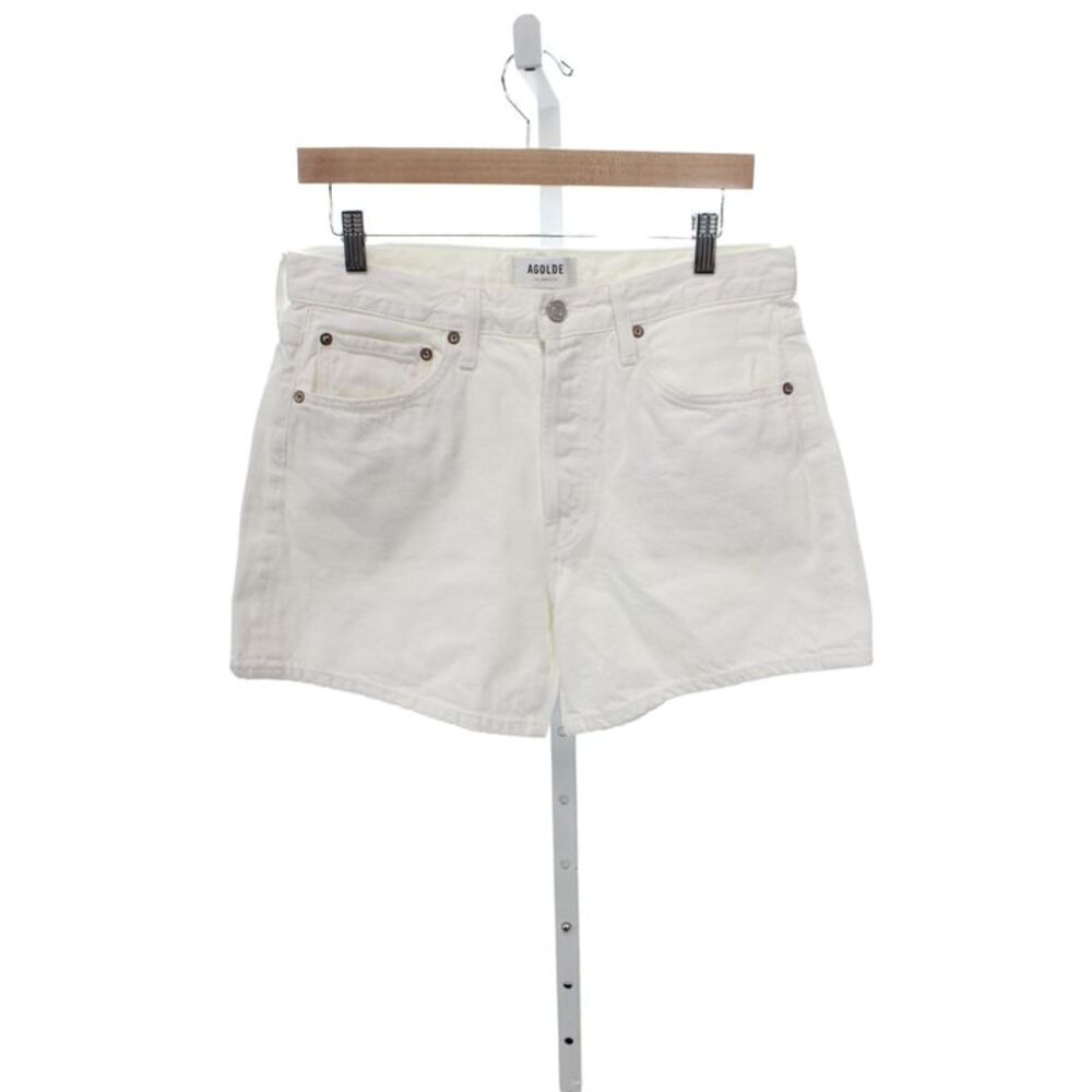 Agolde Womens Cut-Off White Shorts 100% Regenerative Cotton Size 27